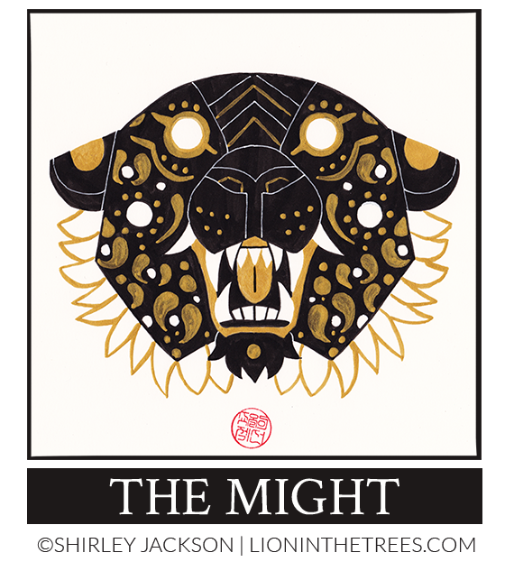 The Might - Oracles of the Wild original piece. The Might is inspired by the panther.