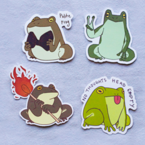 A gathering of frog stickers